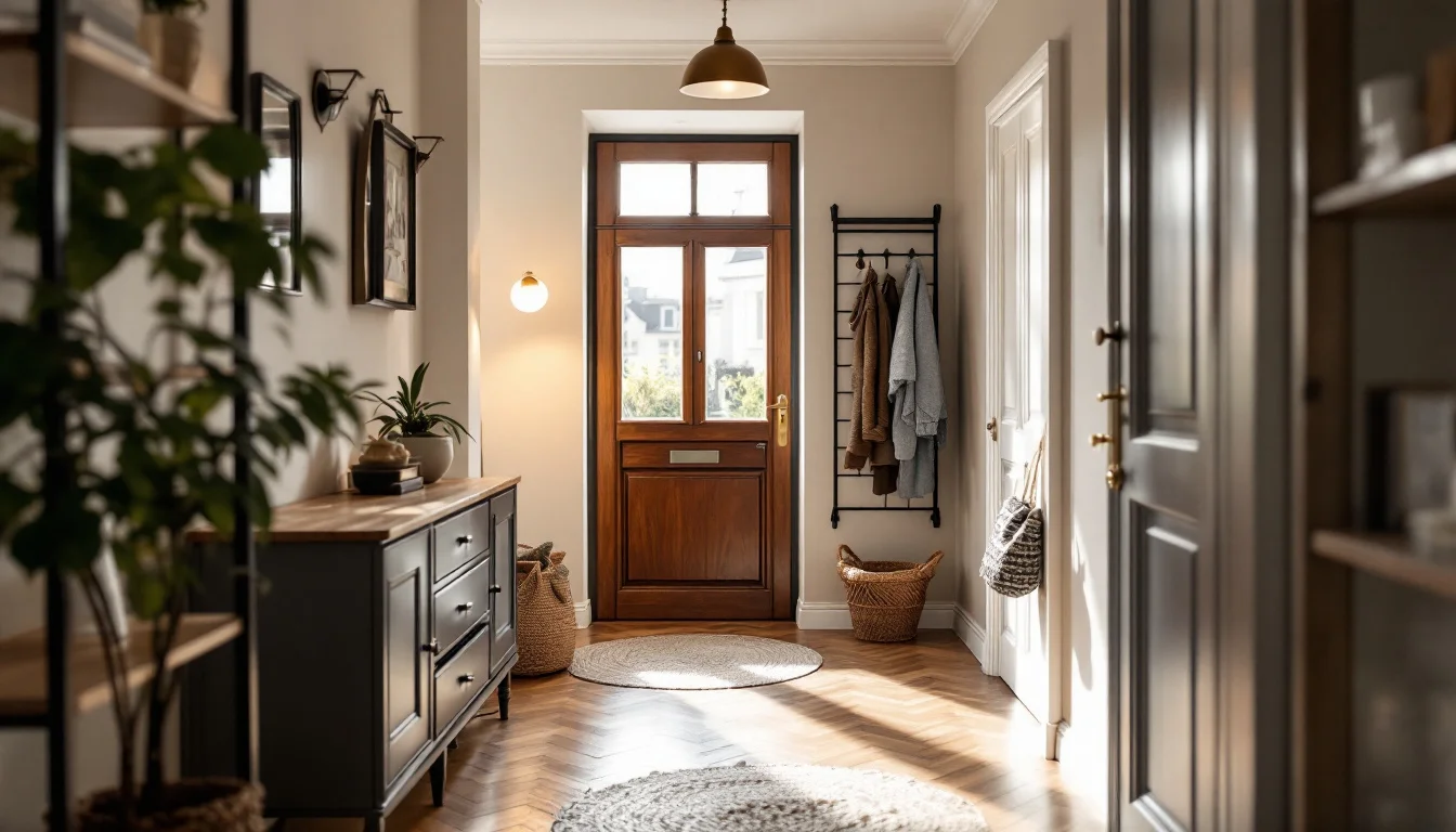 Hoe creëer je een functionele hal in een klein appartement: opbergruimte, stijl en flow